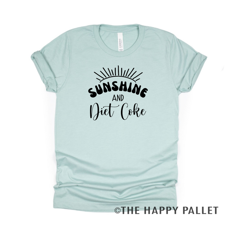 Sunshine and Diet Coke Crew Neck Tshirt