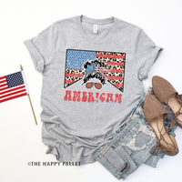 American Mama Leopard Flag Adult Fourth of July Shirt