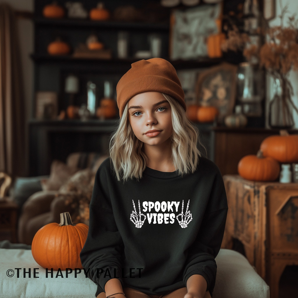 Spooky Vibes Halloween Youth Sweatshirt