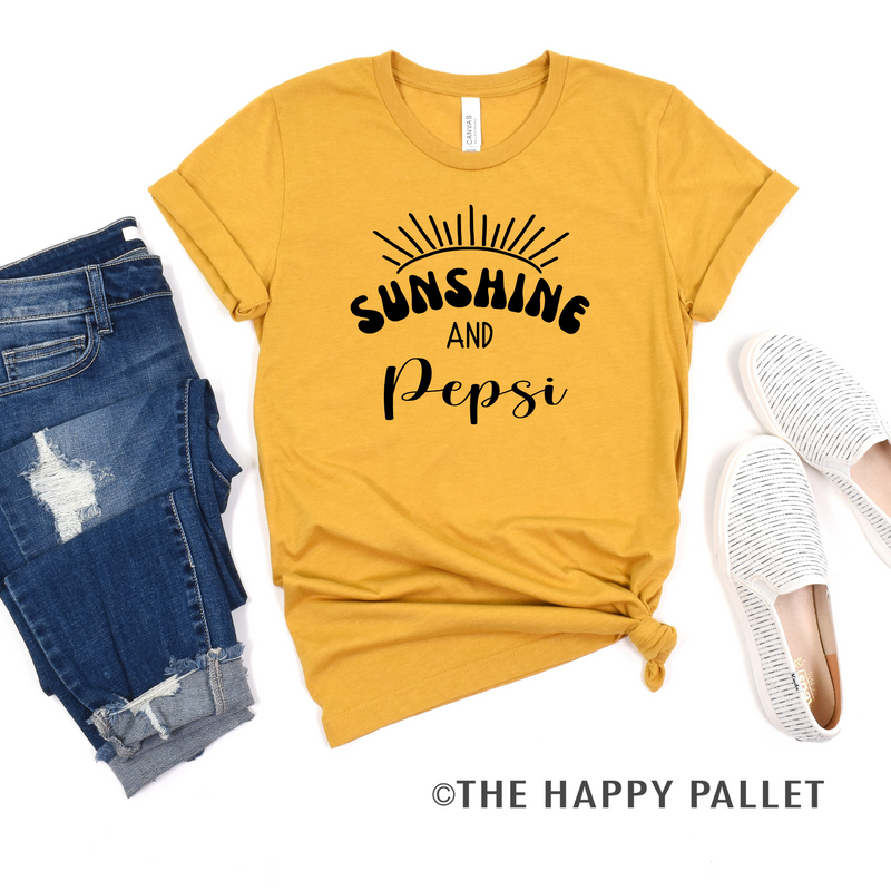 Sunshine and Pepsi Crew Neck Tshirt