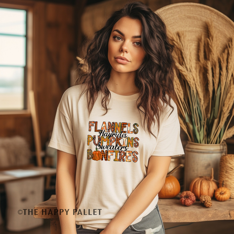 Flannels Pumpkins Bonfires Shirt