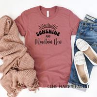 Sunshine and  Mountain Dew Crew Neck Tshirt