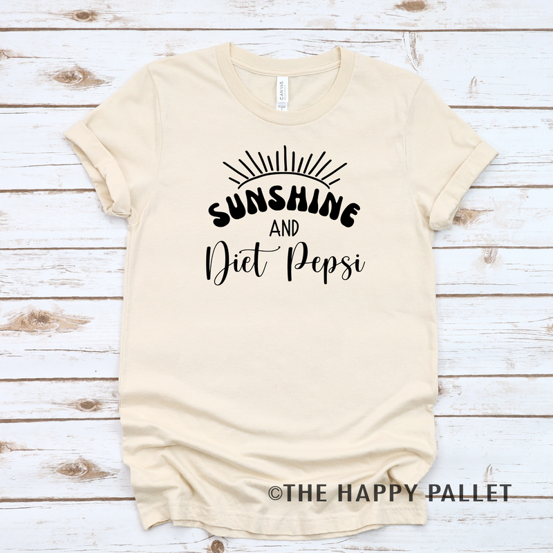 Sunshine and Diet Pepsi Crew Neck Tshirt