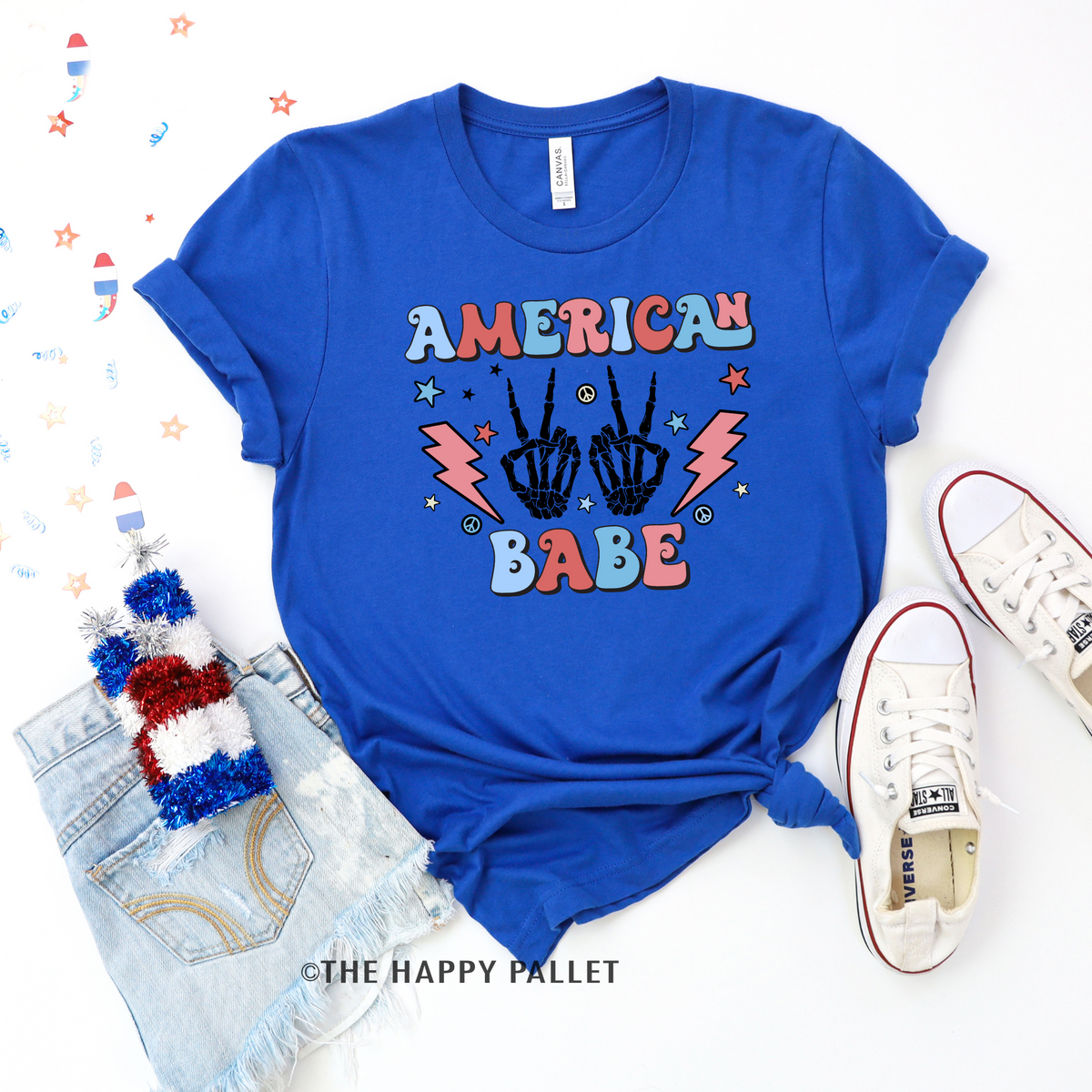 American Babe Rocker Adult Fourth of July Shirt