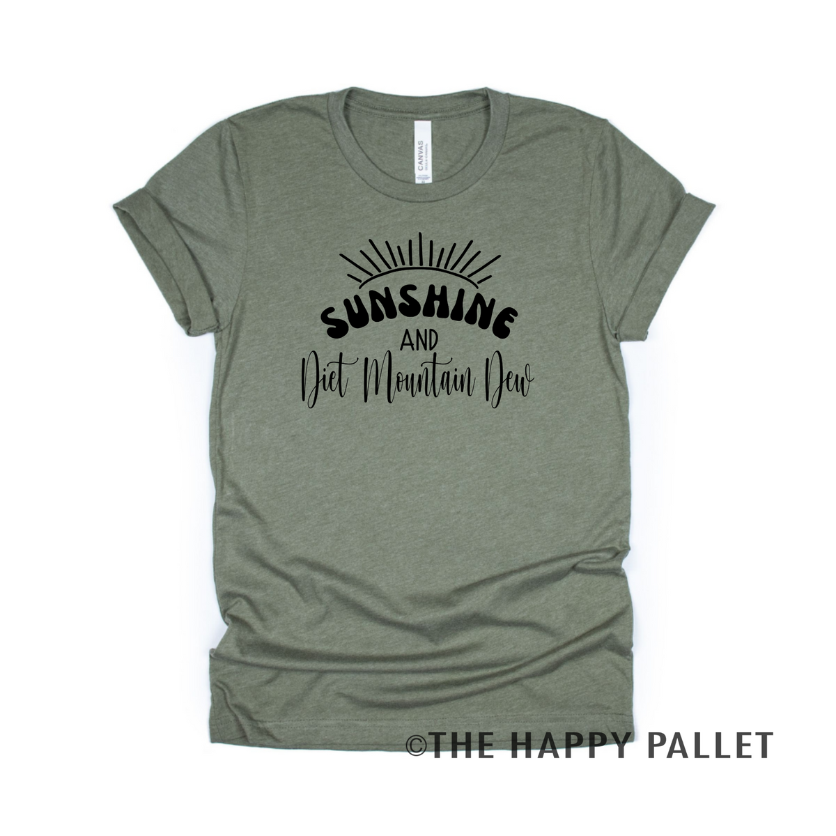Sunshine and Diet Mountain Dew Crew Neck Tshirt