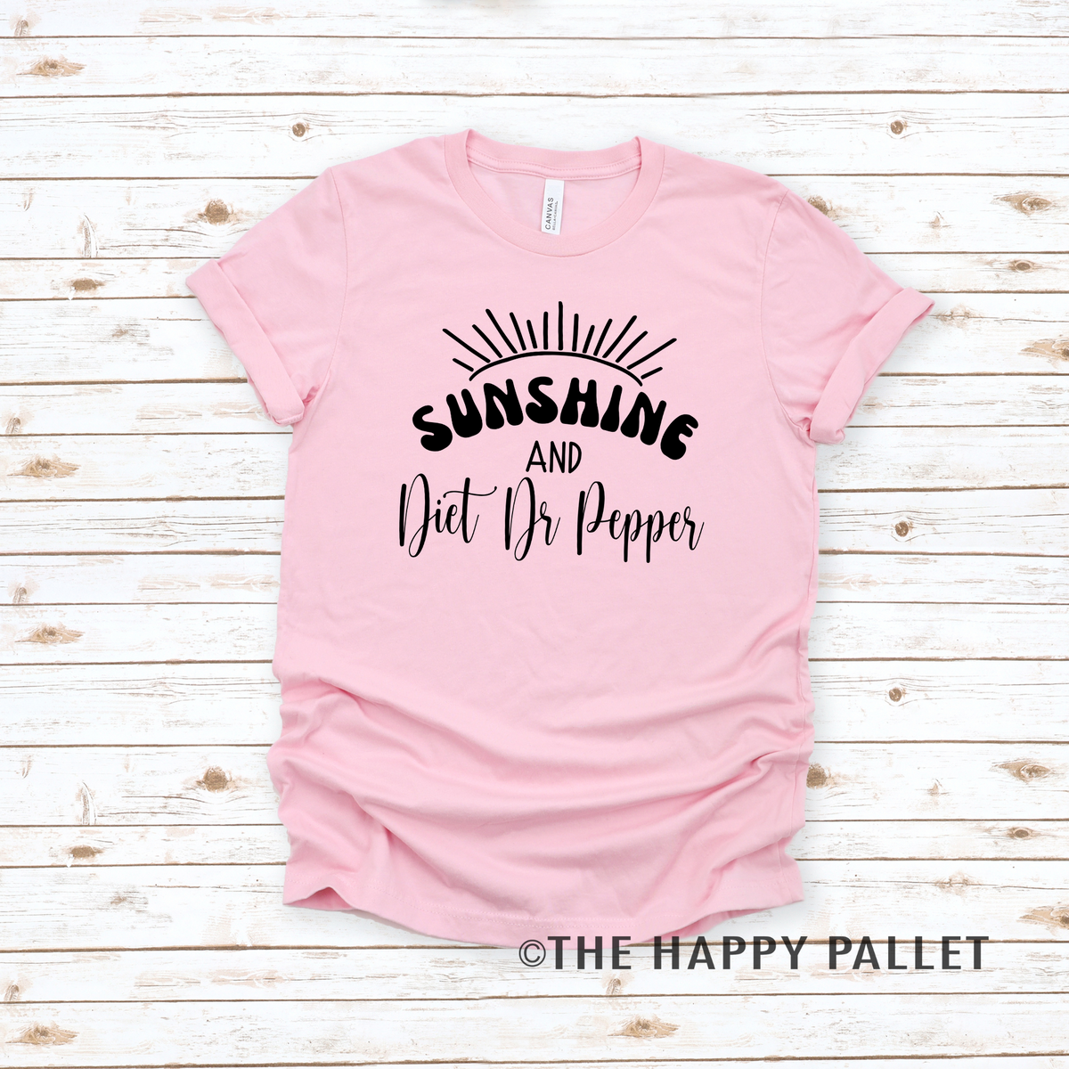 Sunshine and Diet Dr Pepper Crew Neck Tshirt