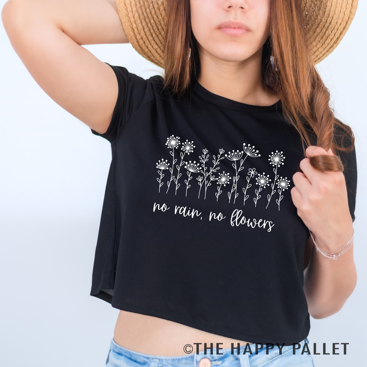 No Rain No Flowers Crop Top, Trending Crop, Floral Top
