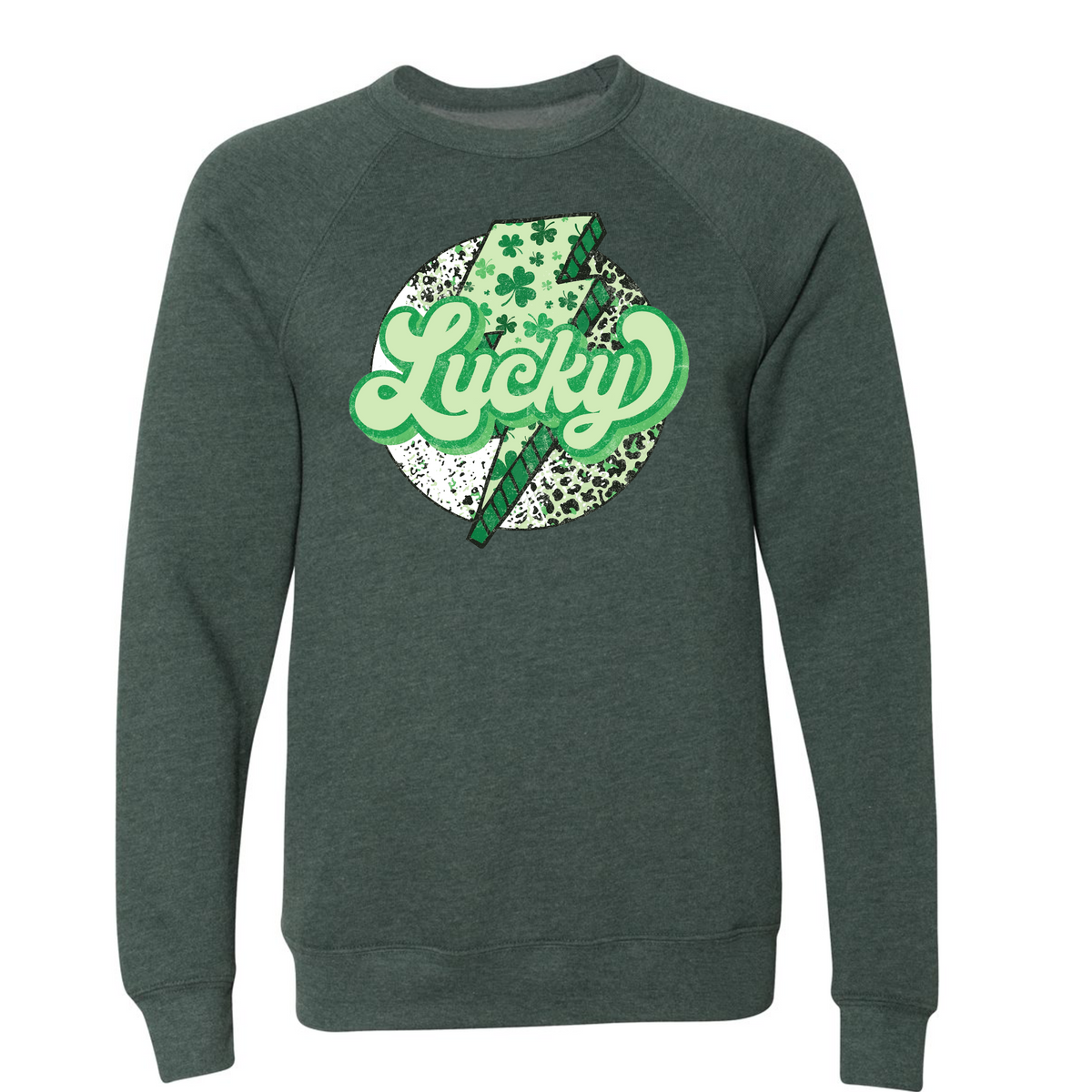 Lucky Bolt St Patricks Day Crew Neck Sweater