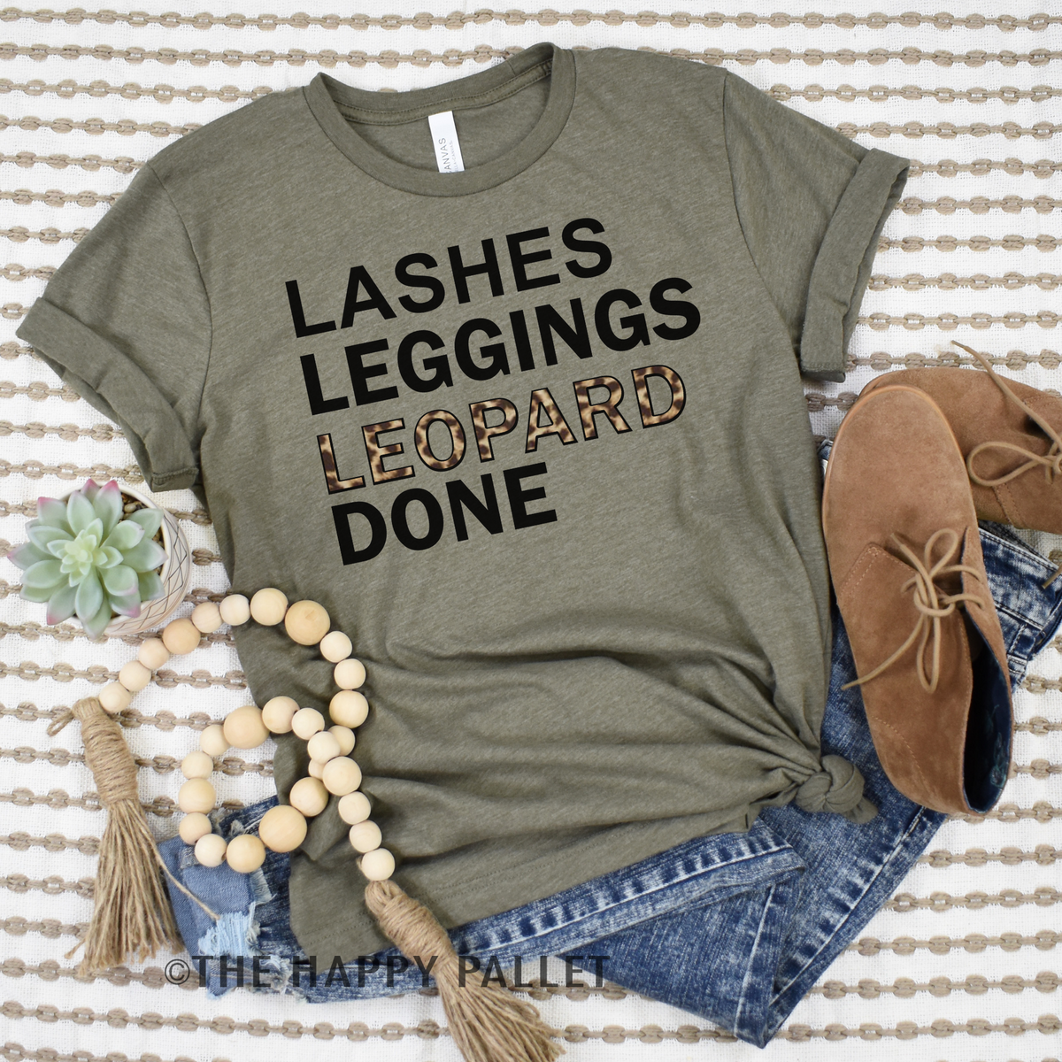 Lashes Leggings Mascara Leopard Done Shirt