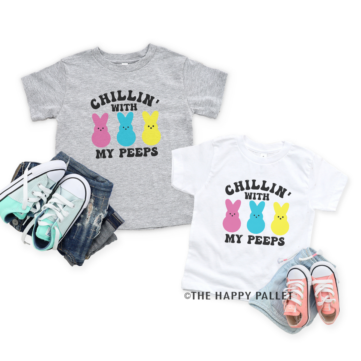 Chilin With My Peeps Easter Youth Shirt