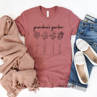 Grandma's Garden Birth Flowers Mother's Day Crew-Neck