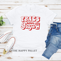 Fries Before Guys Valentines Day Crew-Neck
