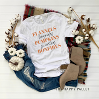 Flannels Pumpkins Bonfires Shirt