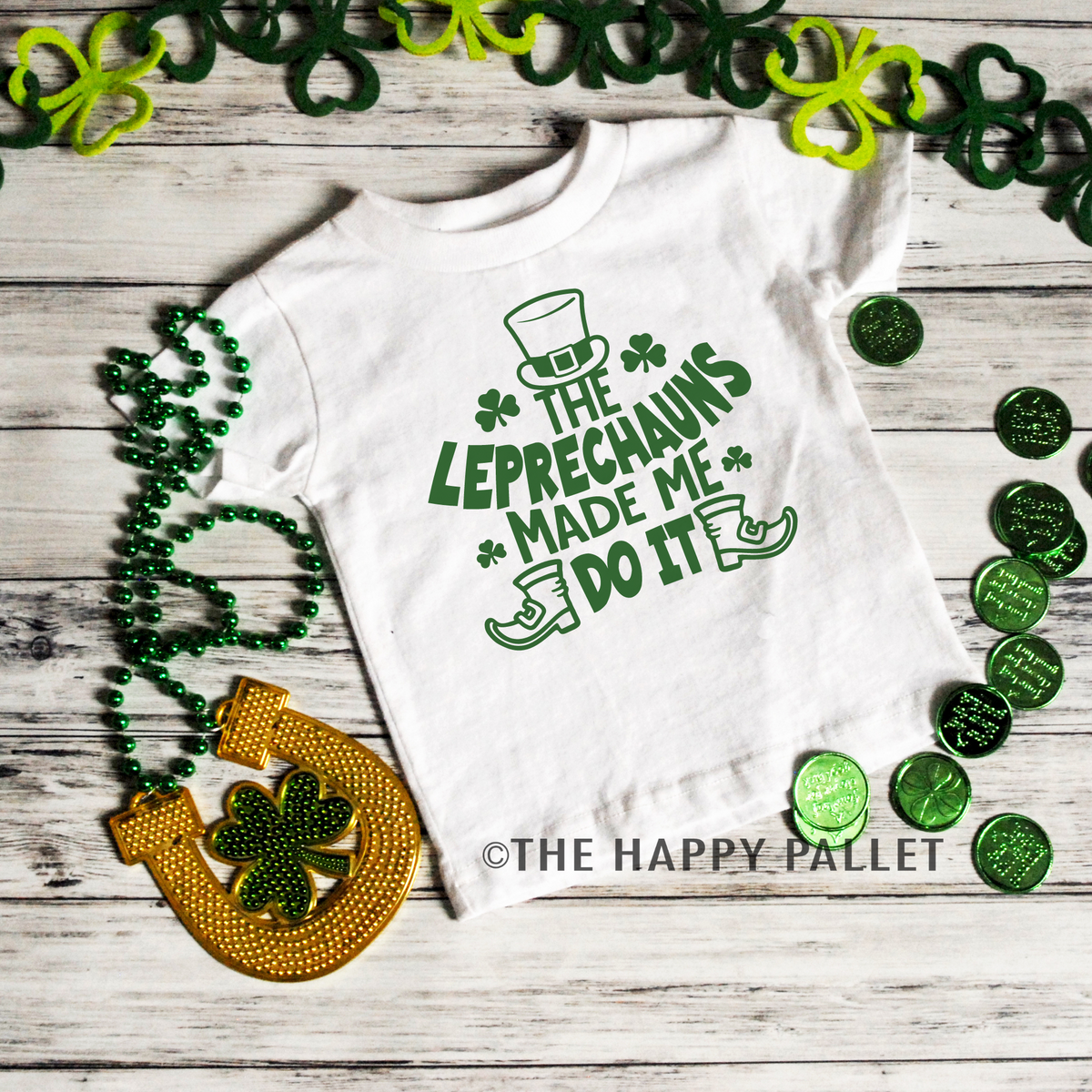 Leprechauns Made Me Do It Youth St Patricks Day Shirt
