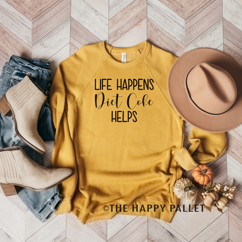 Life Happens Diet Coke Helps Sweater, Soda shirt, Mama Shirt