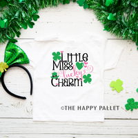 Little Miss Lucky Charm Youth St Patricks Day Shirt