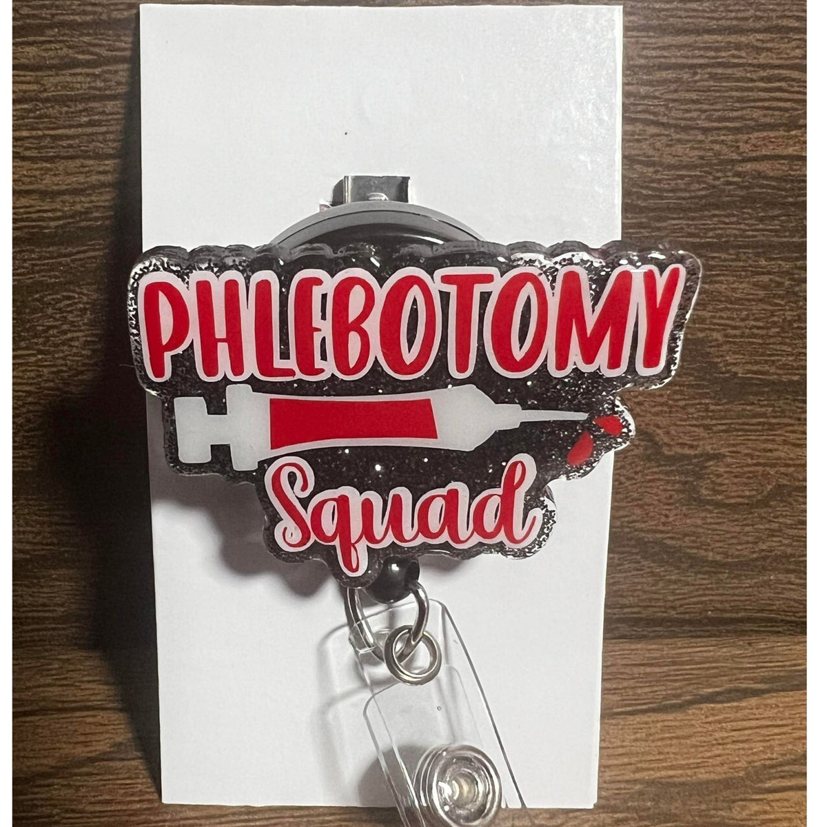 Phlebotomy Squad Retractable Badge Reel