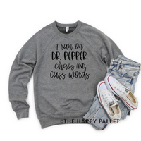 Run on Dr Pepper and Cuss words shirt, Mama Shirt, Soda Shirt