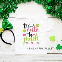 Too Cute To Pinch St Patricks Day Youth Shirt